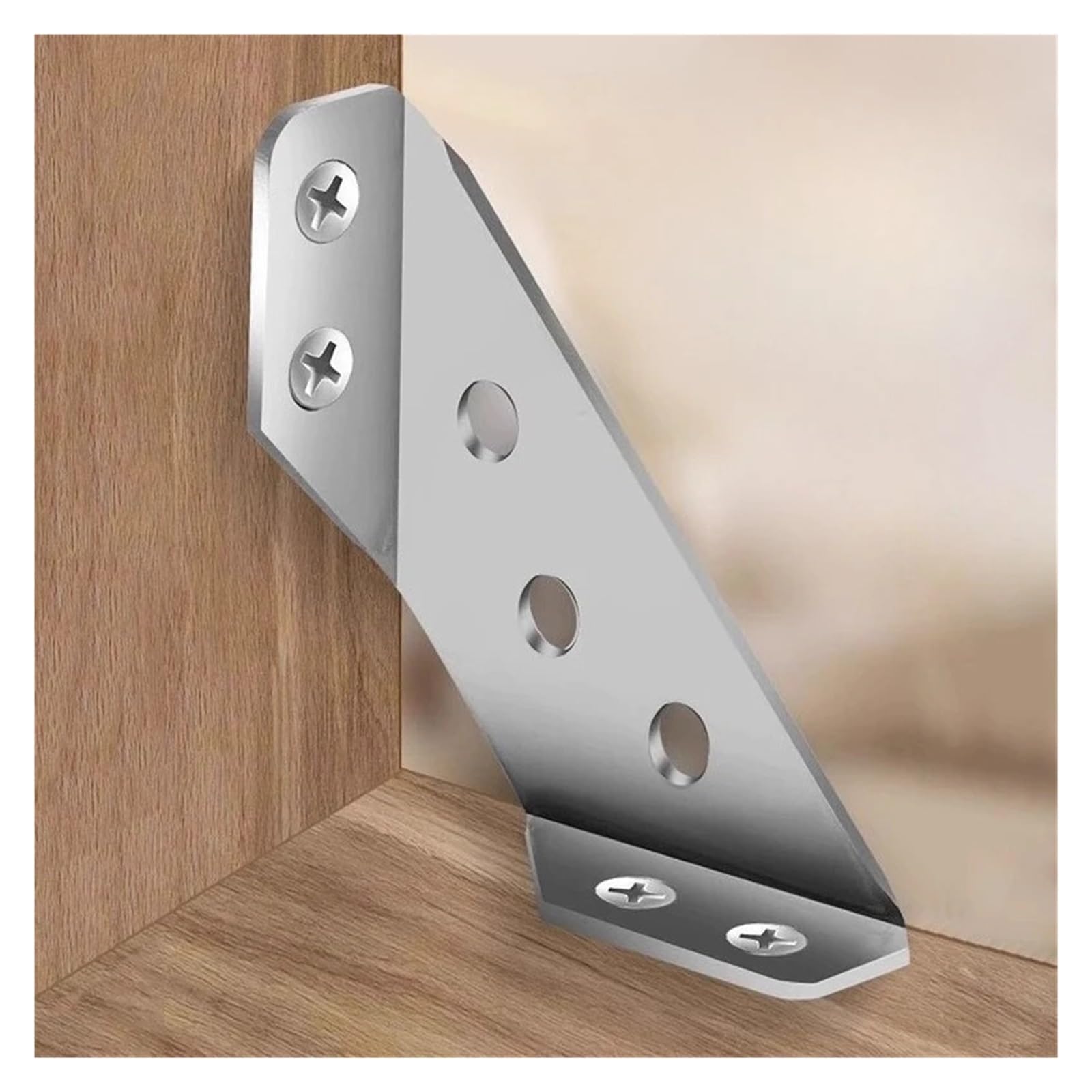 Soporte de ángulo recto de acero inoxidable engrosado