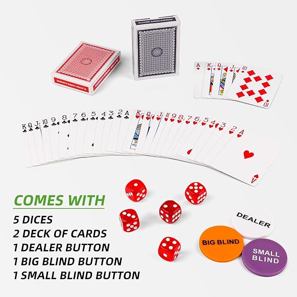 Homwom Set da poker da 300 pezzi: chip da poker laser in diversi valori e colori, set completo con chip numerici da 12 g e valigetta in alluminio - 4