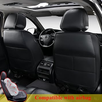 2pc Universal PU Leather Front Car Seat Covers for Mercedes-Benz C-Class W202 W203 W204 W205 E-Class W210 W211 W212 W213 W124 B GLB Class GLC GLE,Waterproof Car Seat Protector Cushions