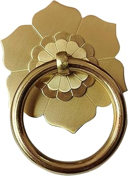 Antique Pure Copper Drawer Handles, Retro Cabinet Pull Rings for Shoe Cabinet, Medicine Chest, Mount Pulls HandleBrass,2.5cm,Screw