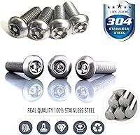 Vista 2 de Aootf Tornillos de acero inoxidable para placa de matrícula, pernos antirrobo para marco de matrícula, sujetadores resistentes a manipulaciones
