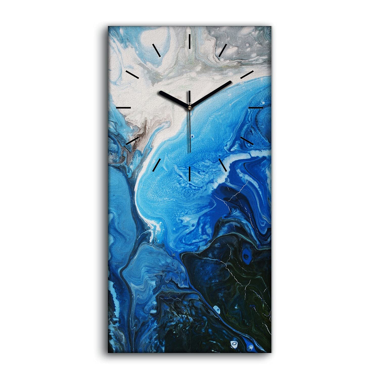 Horloge sur toile fluide abstrait mains noires art mural élégant