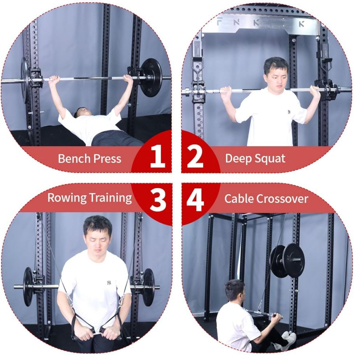 AHTAPFON Pulley Seilzugsystem für das Fitnessstudio Smith Trizepsmaschine Trainingsgeräte Kabelrolle Fitnesszubehör