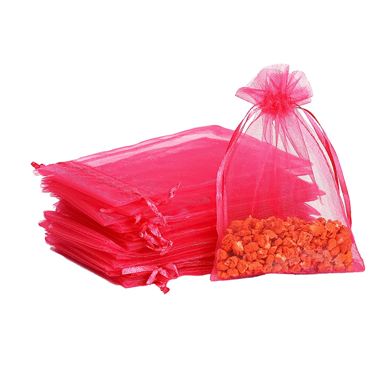 Daszui 60 Sacchetti Organza 10x15 Cm - Misti Colori Con Coulisse Per Regali
