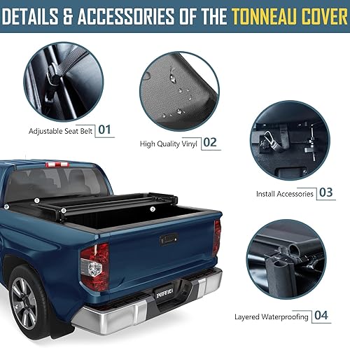 Vista 13 de Perfit Liner Solo Flareside/Stepside (Splash) - Cubierta tonneau enrollable suave compatible con Ford Ranger Flareside/Stepside (Splash) 1983-2011