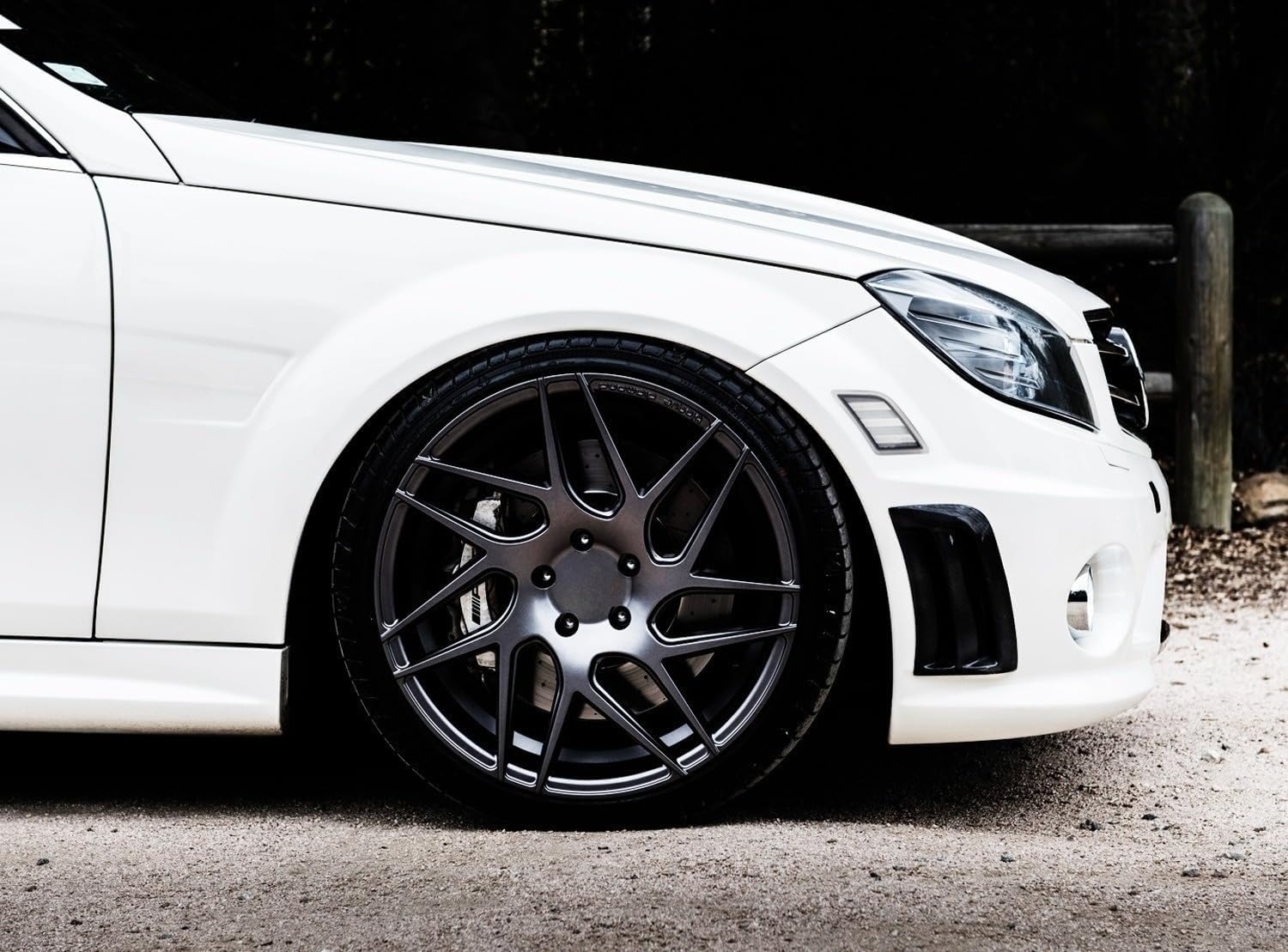 iJDMTOY Triple-Row Amber Full LED Side Markers, Compatible with Mercedes 2008-2011 W204 C250 C300 C350 & 2008-2013 C63 AMG, Clear Lens, Replace OEM Amber Sidemarker Lamps