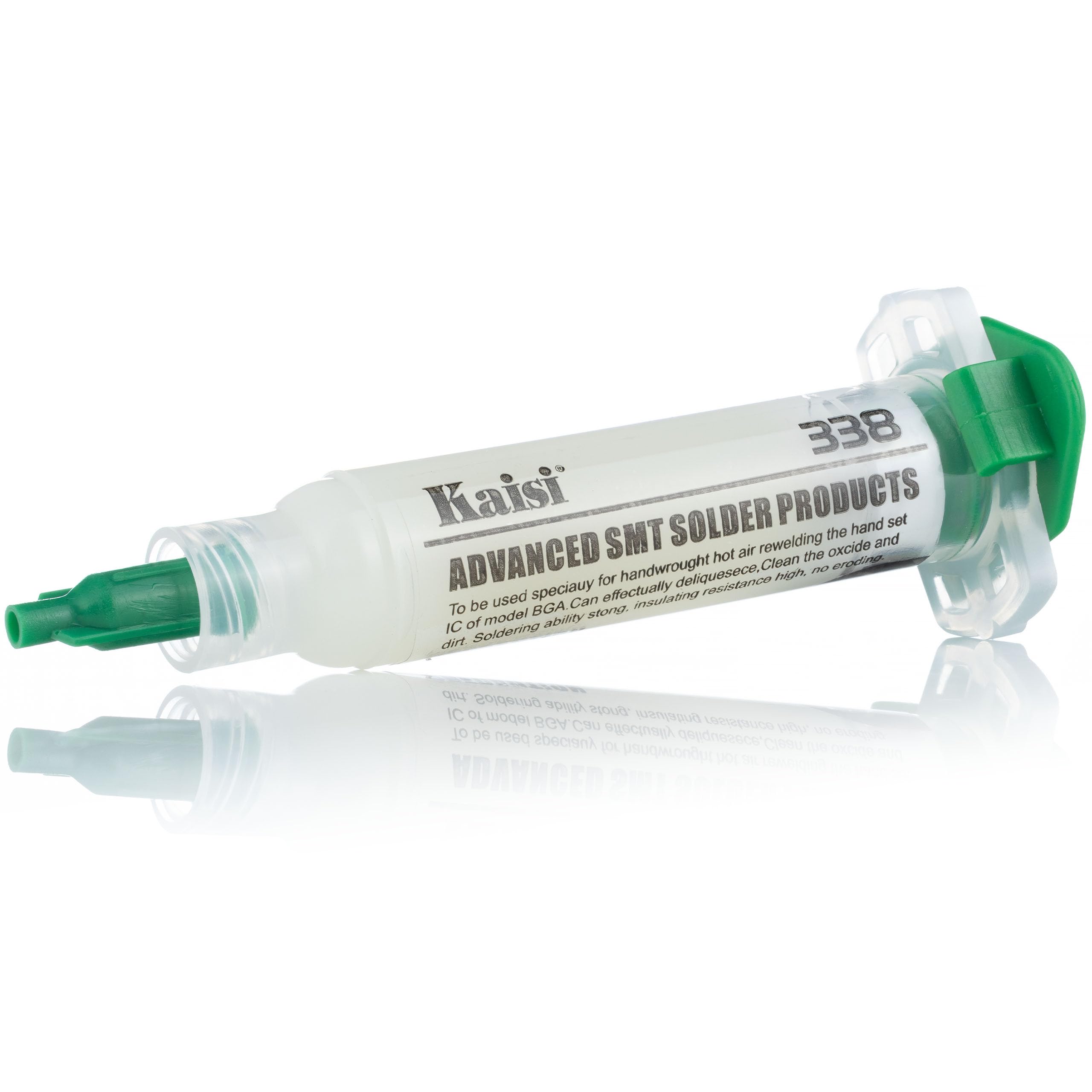 Set Saldatura Flux 338 + Stagno Liquido 217°C – 2 Siringhe, 2 Aghi | Alta Precisione, Facile Applicazione | per GSM e BGA | Accessorio Elettronica Professionale