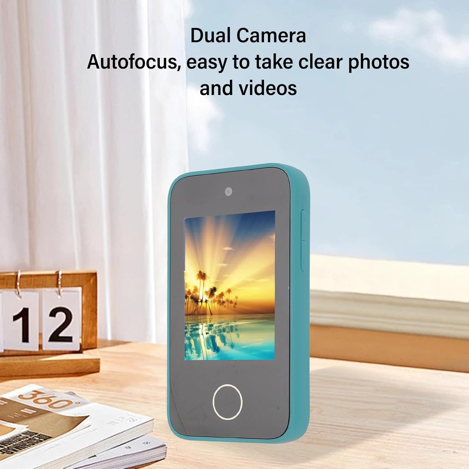 Sanpyl Digital Camera displaying a scenic image on its screen