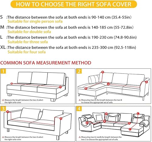 Miniatura 4 de AFPANQZ Funda elástica para sofá de esqueleto bailarín, 1 pieza, para sala de estar, oficina, con espumas antideslizantes (negro, sofá con sillón de