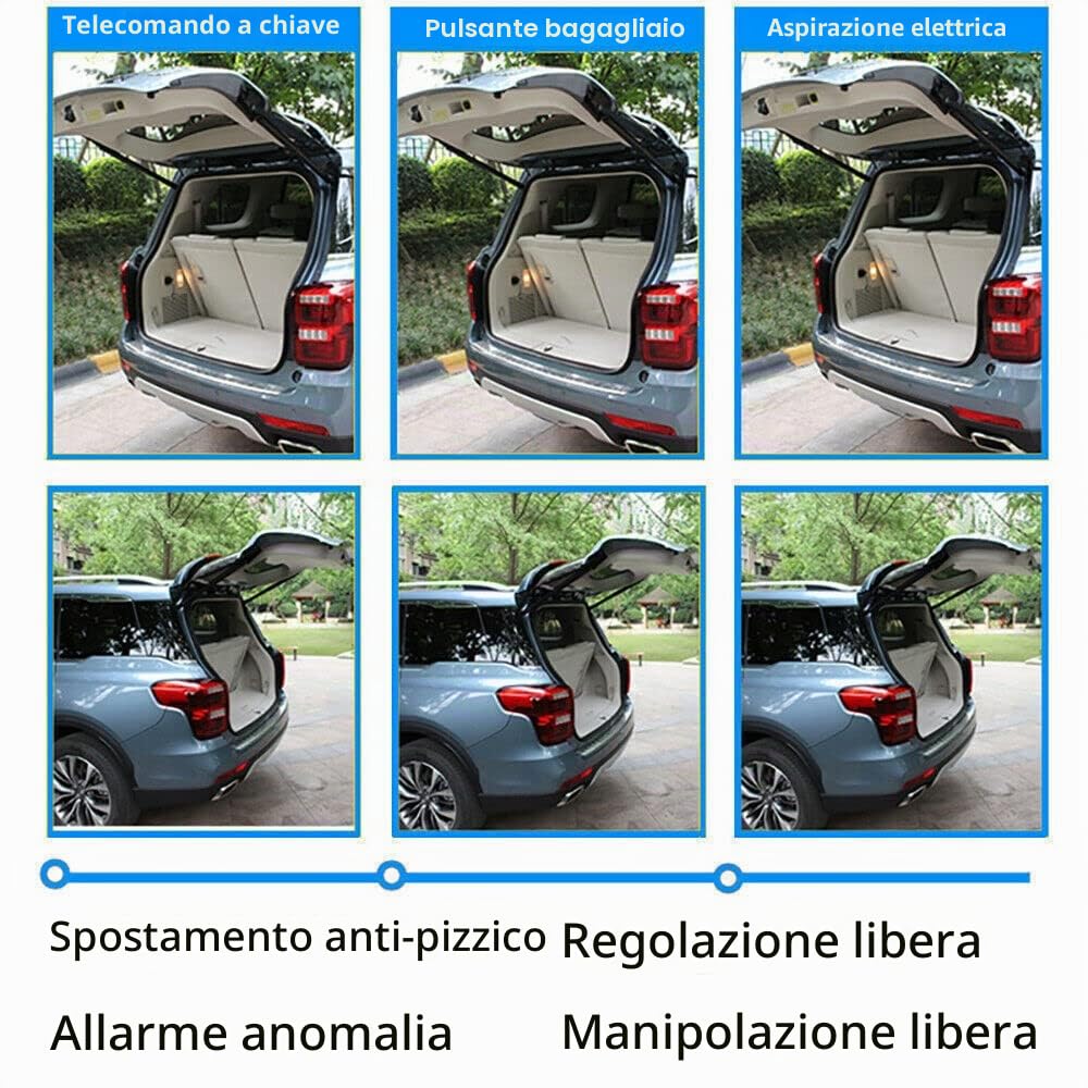 Power portellone posteriore compatibile con Peugeot 3008 2016-2023 Electric Liftgate Retrofit Lift Support Rear Door Kit, Normale