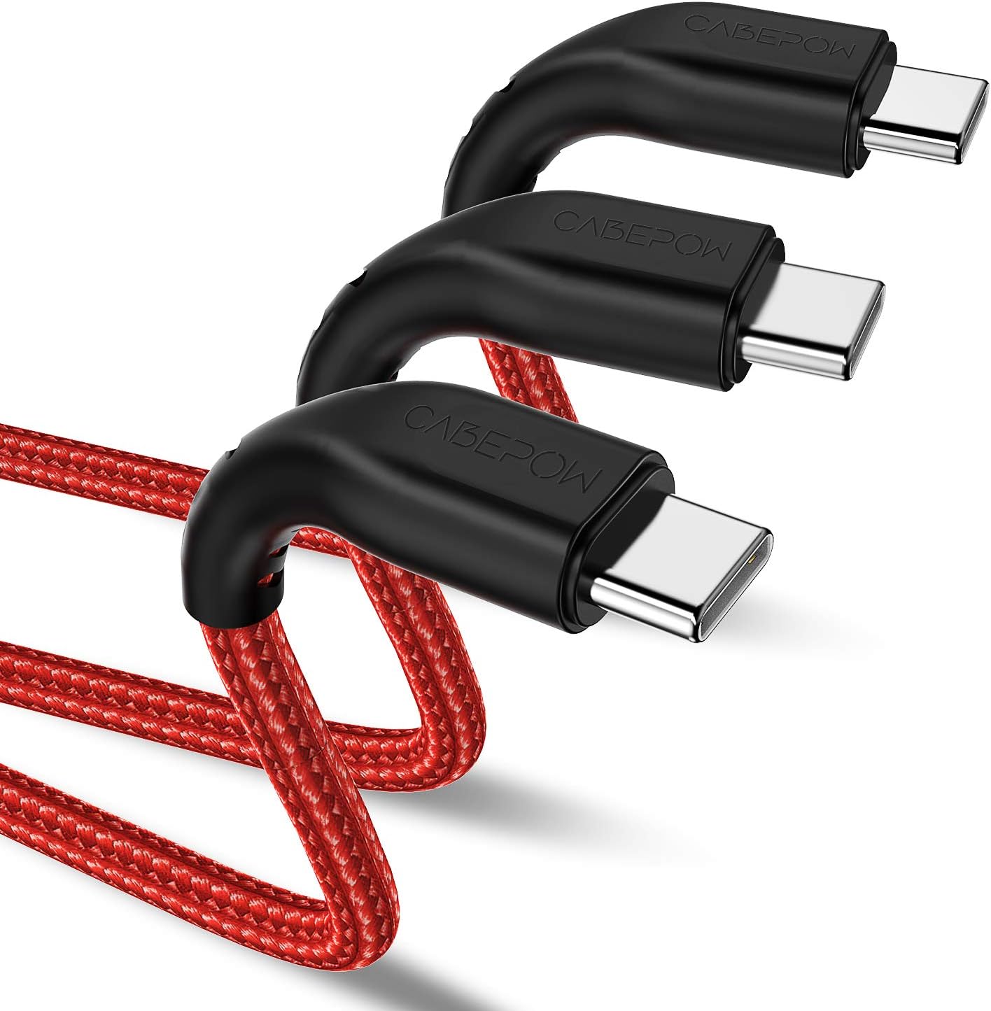 3Pack 10ft USB C Cable, 3A Faster Charger Cable Cord,Long Premium Nylon USB-C to USB-A Fast Charging 10 Foot Type C Cables Compatible for Samsung Galaxy S10 / S9 / S8 / Note 8,LG V20 / V30 / V40x