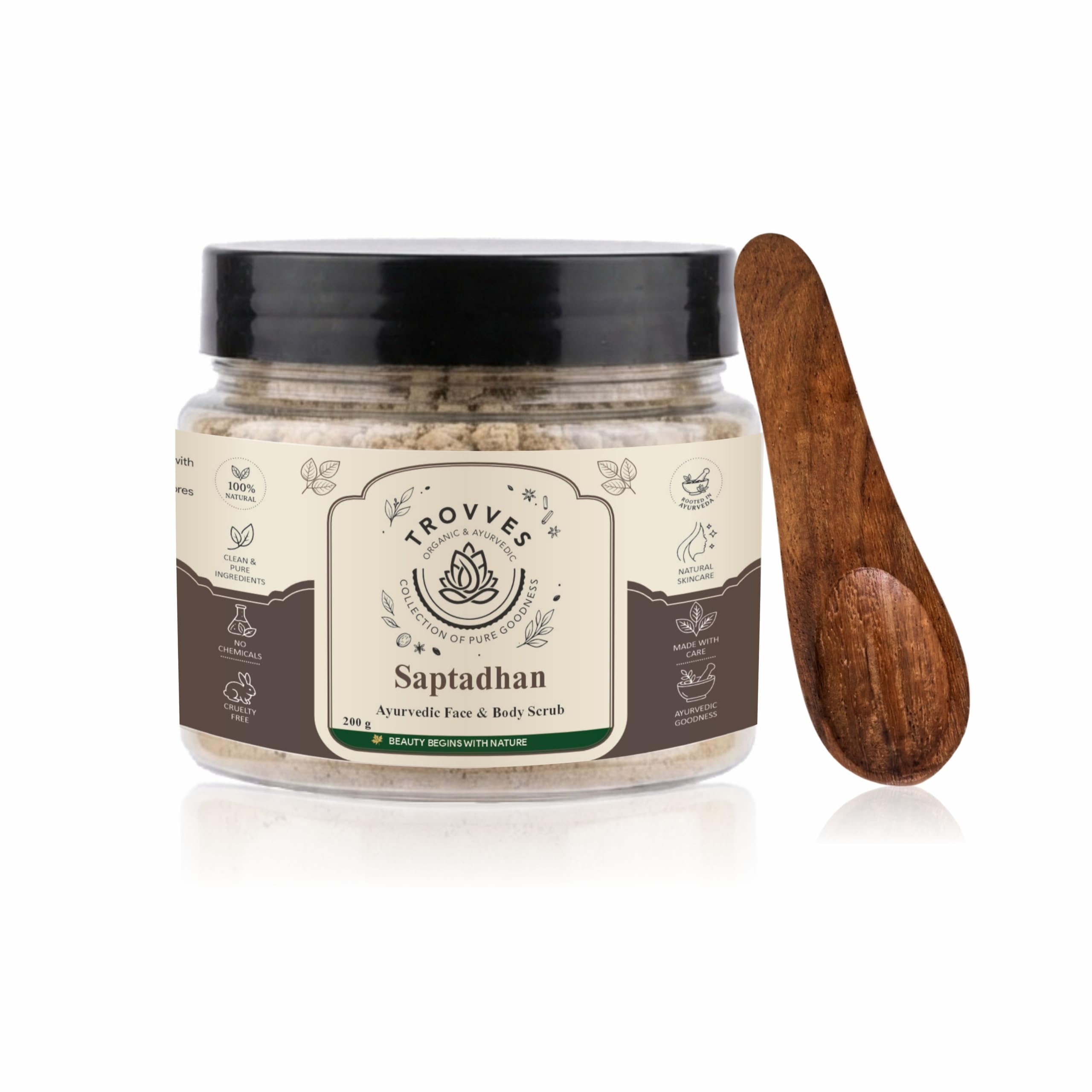 Saptdhana Ayurvedic Face And Body Scrub | Deep Exfoliating with Ancient Seven Sacred Grains & Fennel Seed | Remove Tan | Blackhead Remover| Prevent Strawberry Legs| Fights Body Acne |Moisturises & Brightens Skin| Refreshing Skincare Essential (200gm)-image-13