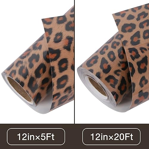 Miniatura 2 de TORC Leopard HTV - Rollo de vinilo de transferencia de calor de 12 pulgadas x 20 pies, vinilo para planchar para camisetas, manualidades a granel