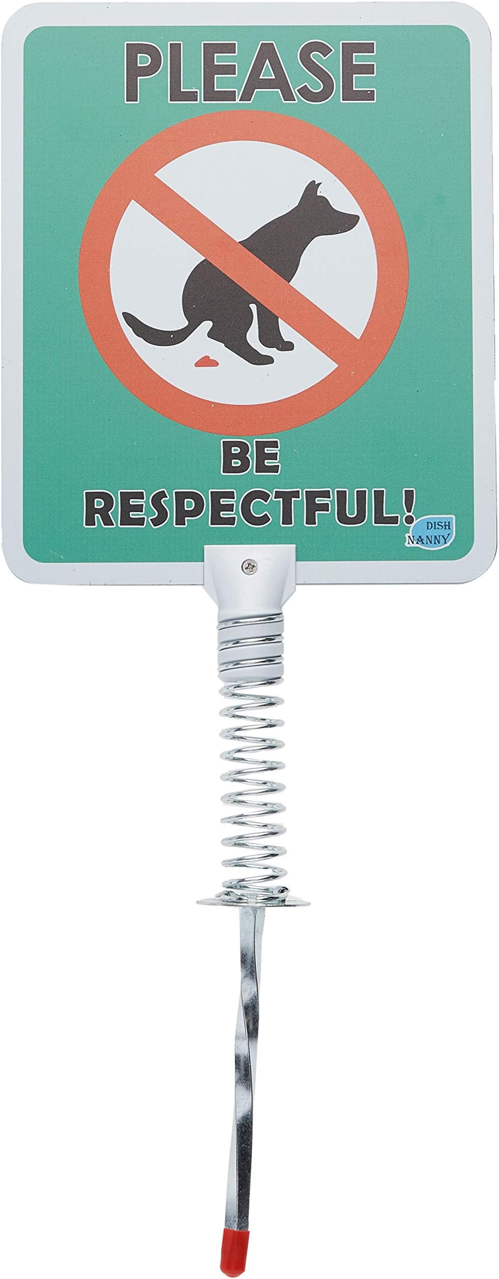 Premium - Dog Poop Signs for Yard | Stops Dogs from Pooping, no Poo, on Your Lawn Signs Spring Action Dog Poop Sign, Stop Pets Pooping or Peeing The Lawn Yard (Please Be Respectful)