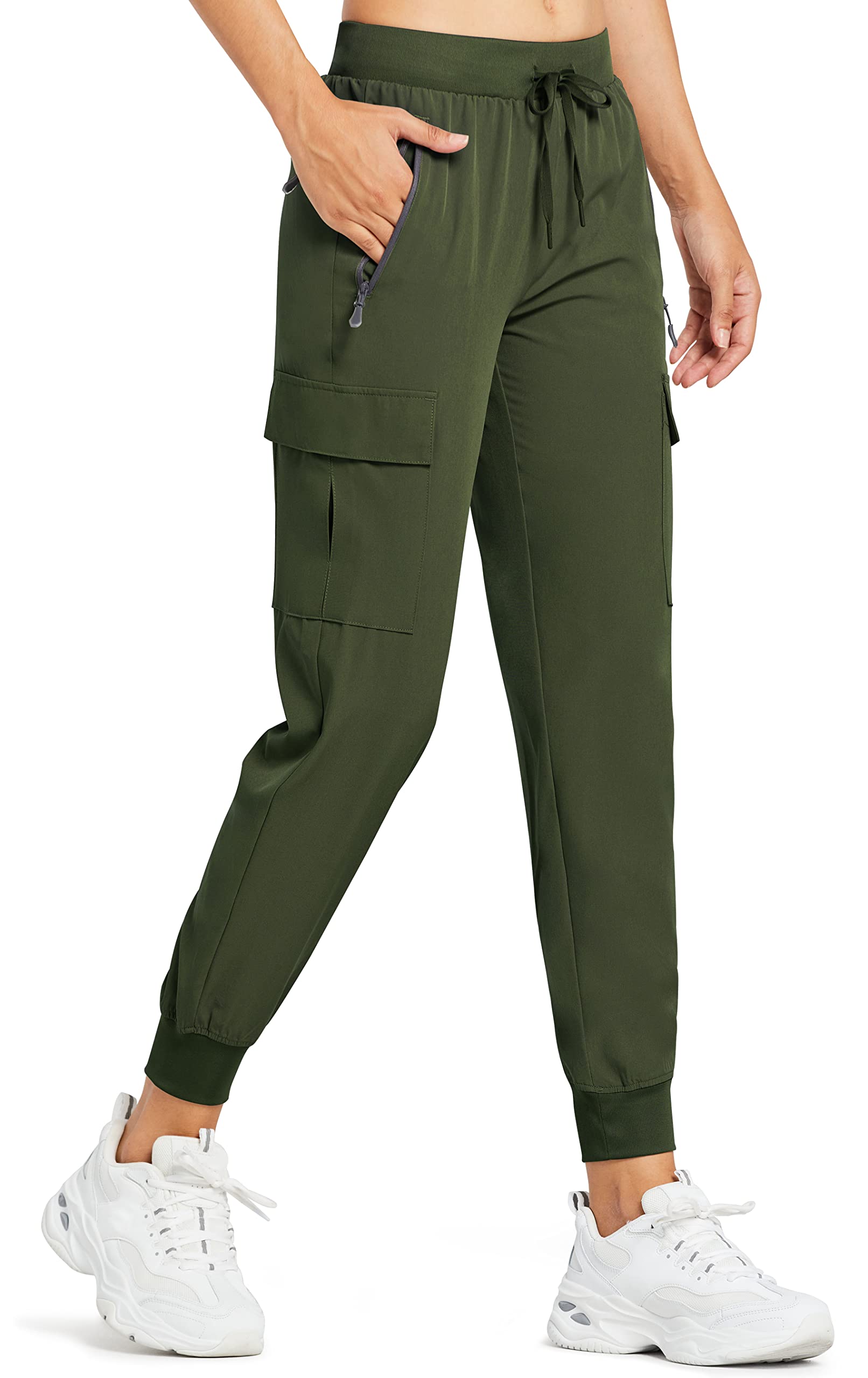 Comallan Pantaloni da Trekking da Donna Estivo Cargo Jogging Leggeri ad Asciugatura Rapida Pantaloni per Sportivi Running Sports Casual all'Aria Aperta