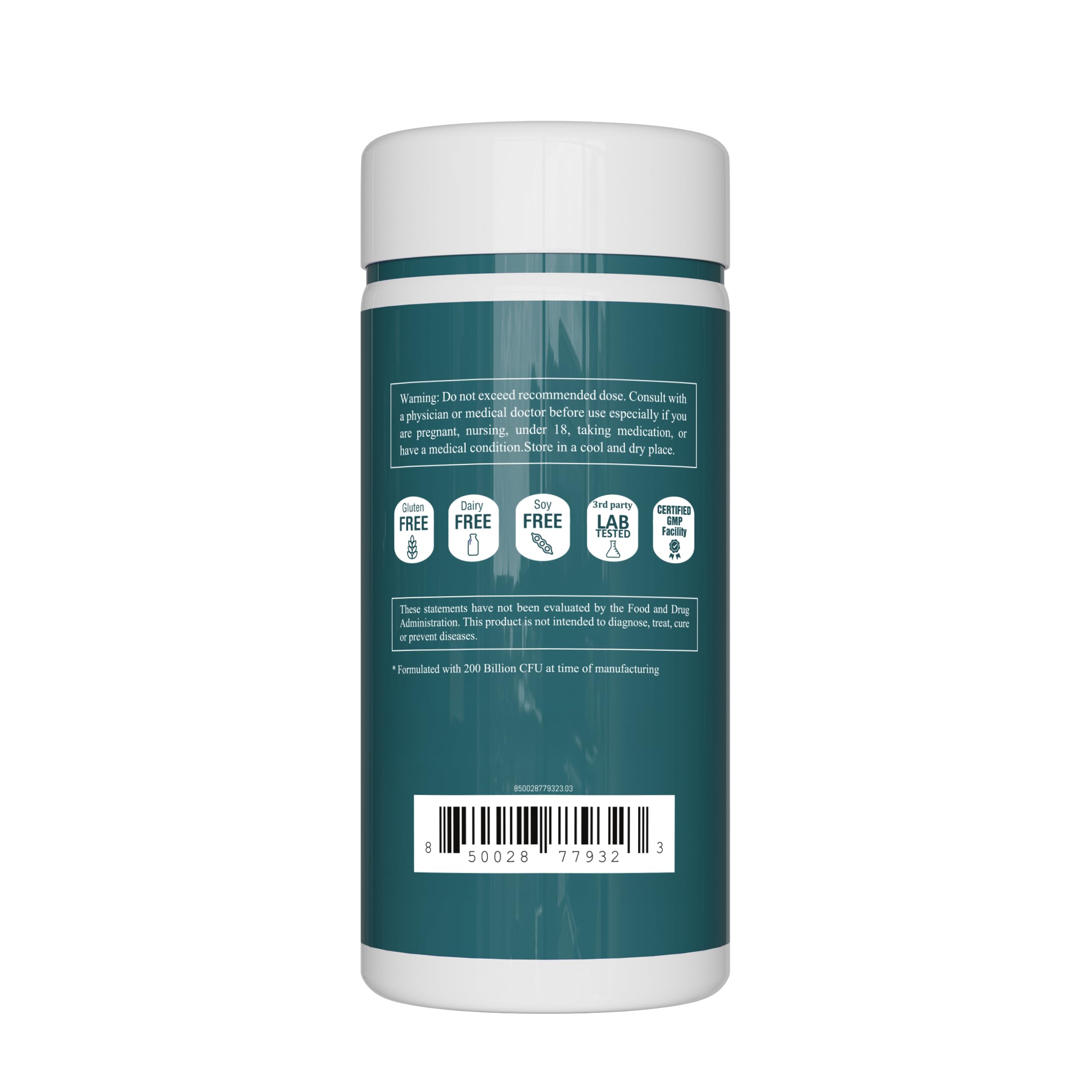 UpNourish Probiotics - 200 Billion CFUs for Men and Women, 15 Clinically Studied Strains, Prebiotics & Enzymes - 60 Vegan Capsules — Amazon image 3