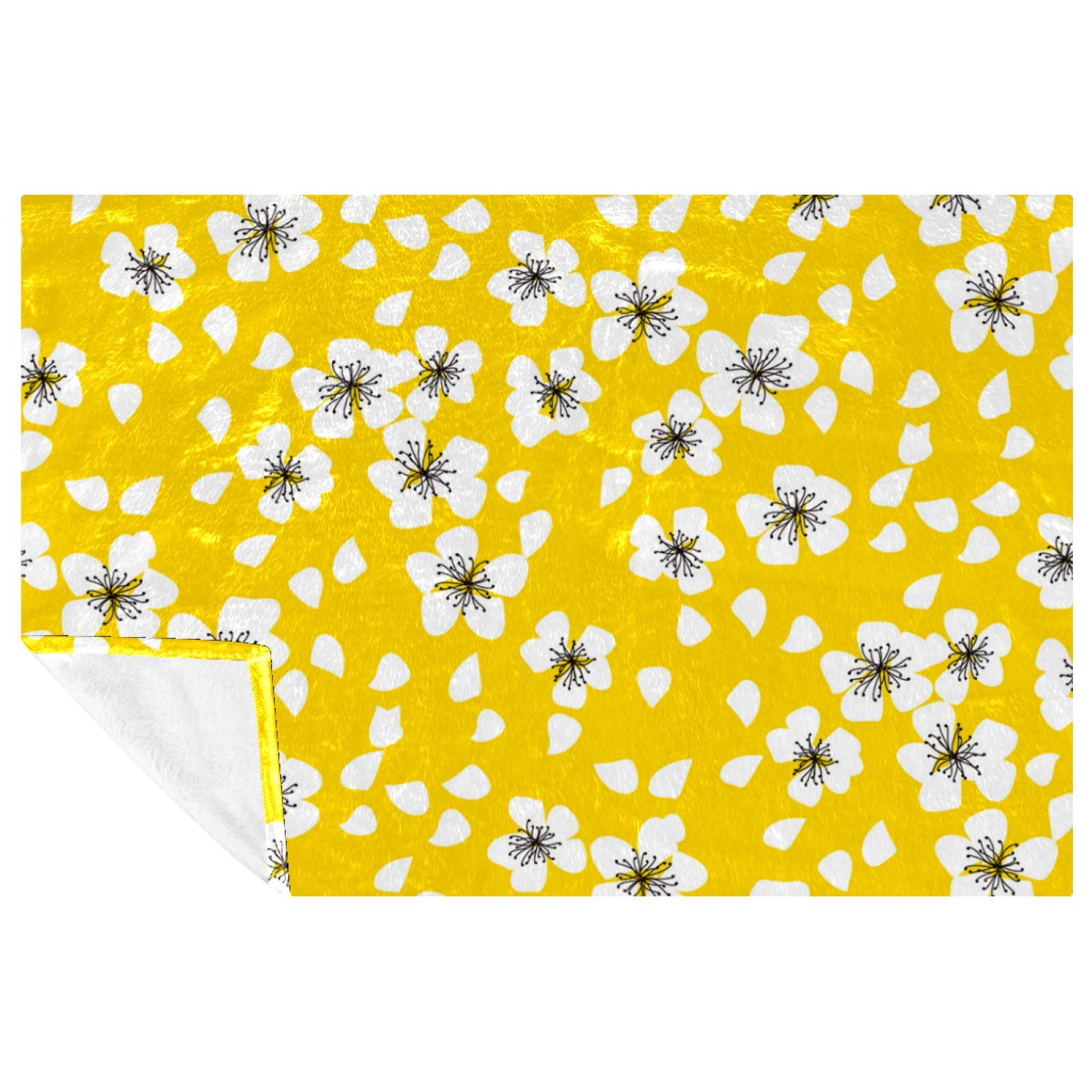 Couverture douce de qualité supérieure, grand plaid chaud au drapé floral parfait