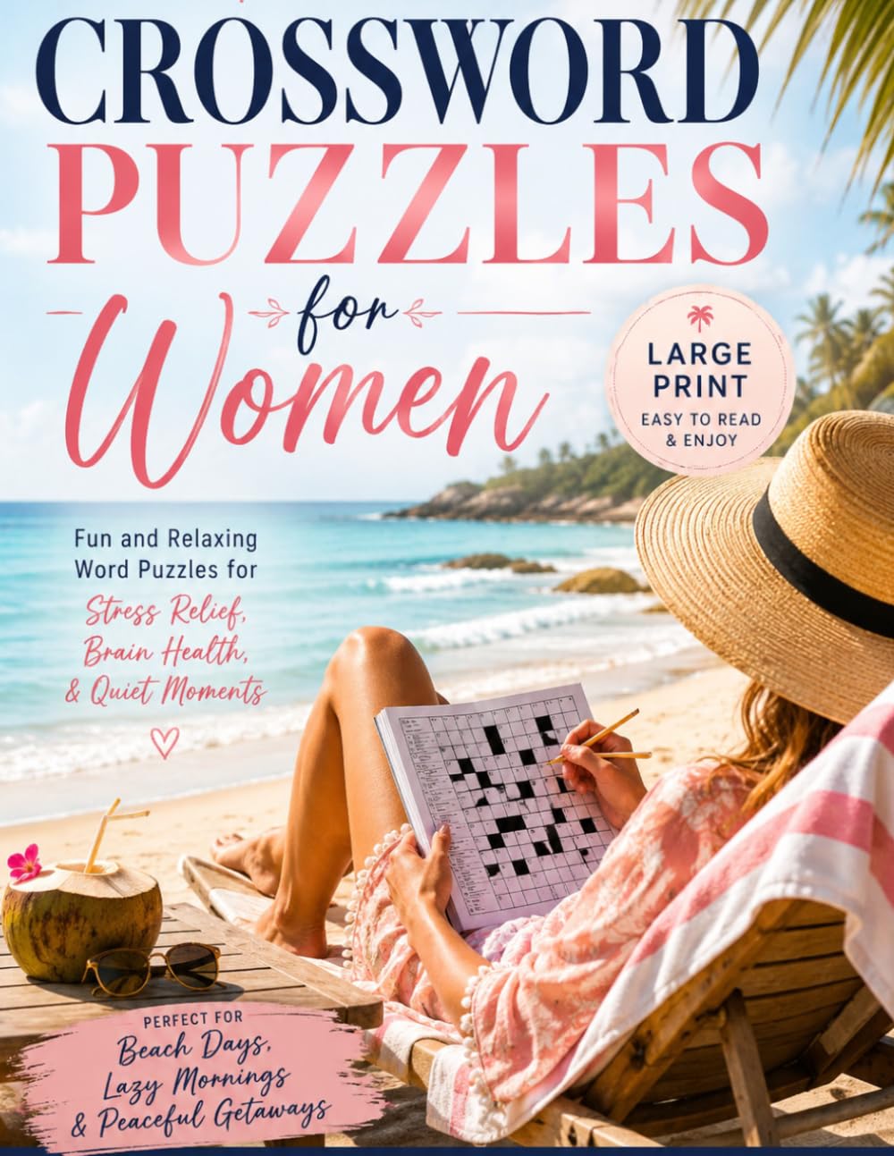 Crossword Puzzles for Women — 122 Large Print Edition: 122 Themed Puzzles Featuring the Topics Women Love!