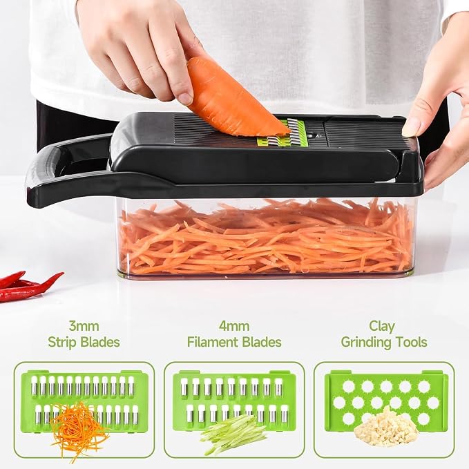Cortador y Picador de Verduras 15 en 1 con Contenedor miniatura 3