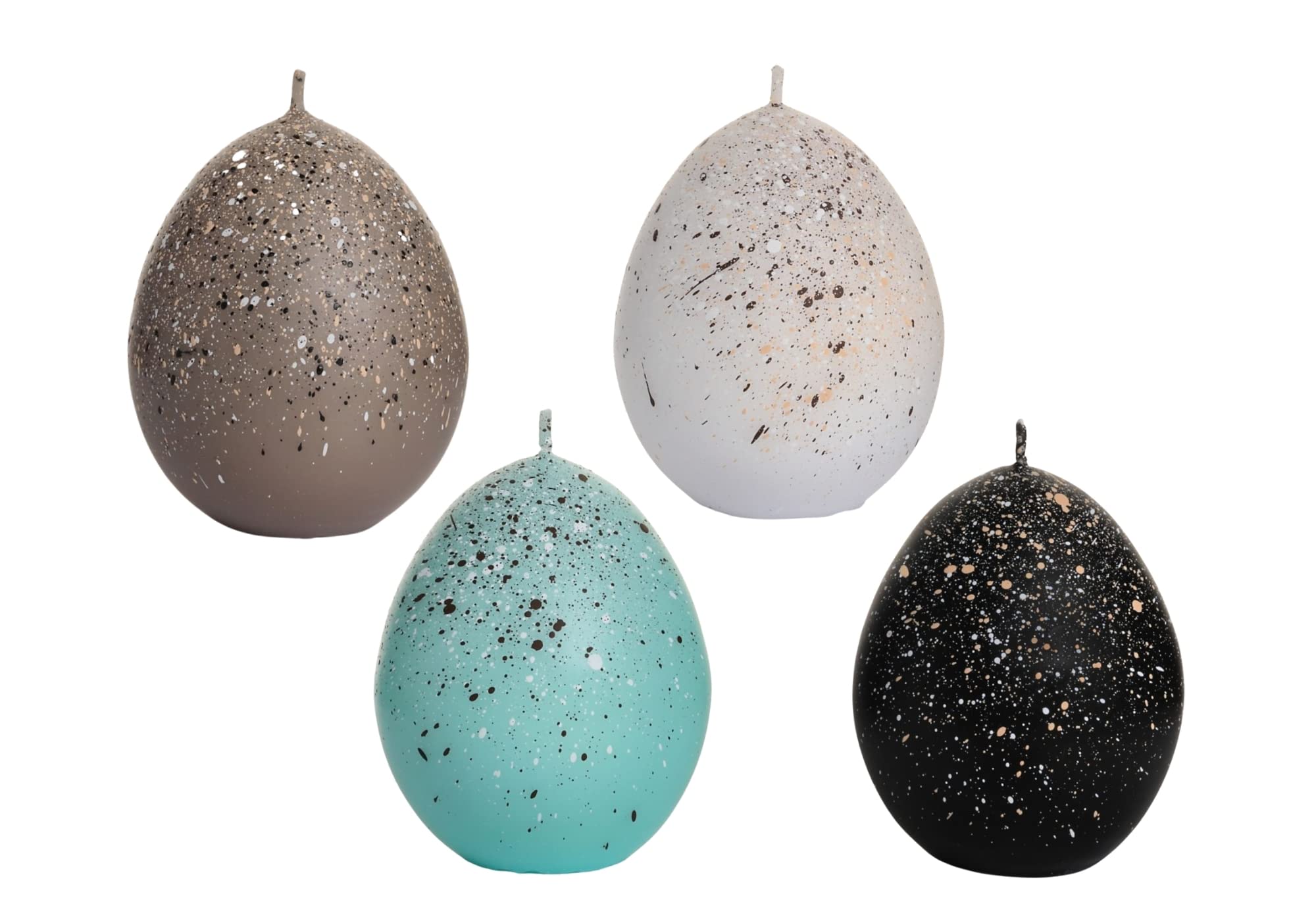 Set of 4 Easter Egg Candles, Easter Candles, Candles as Easter Egg, Pastel Turquoise, Size H/Diameter 6.5 x 4 cm