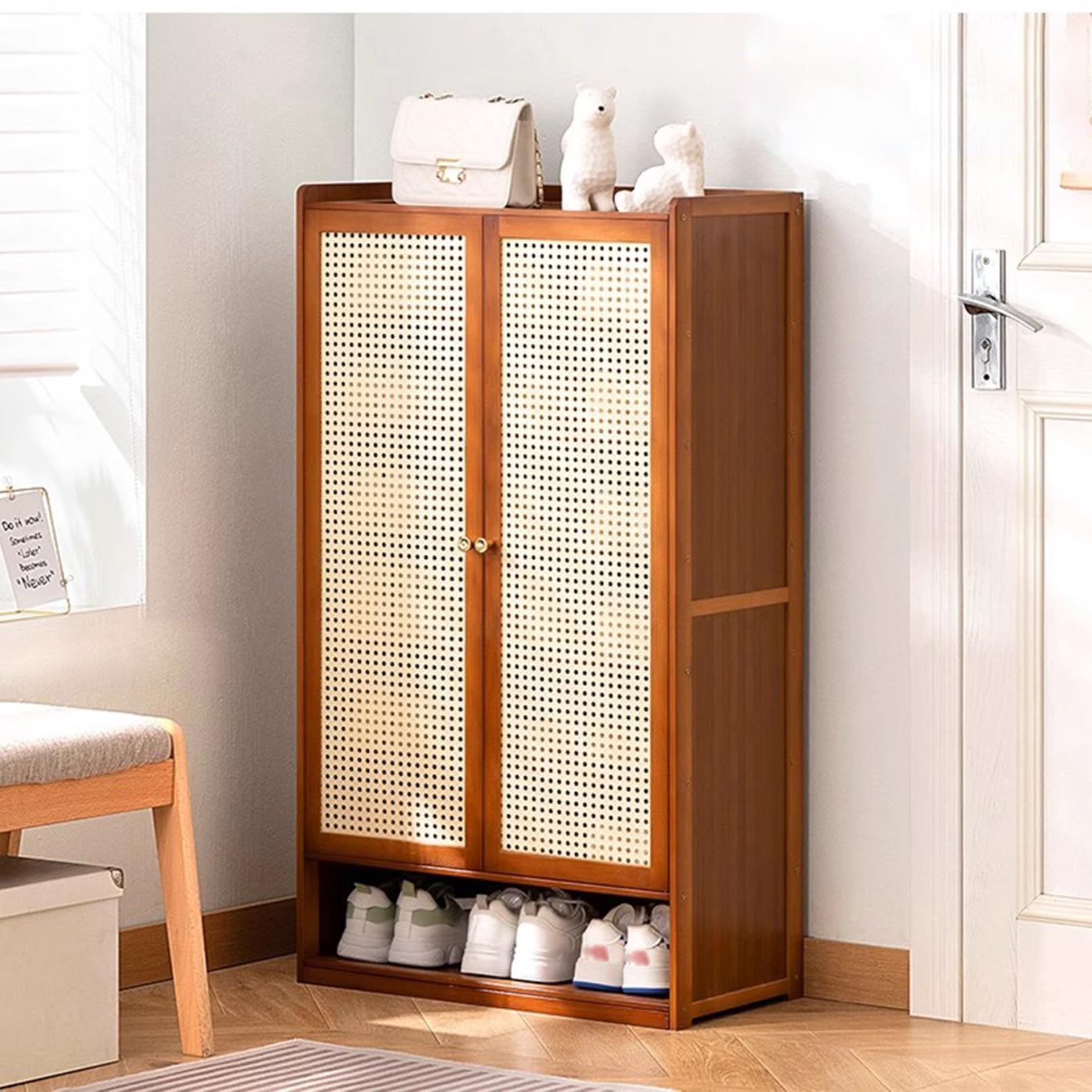 Rangement pour chaussures pour placard avec étagère métallique à 7 étages