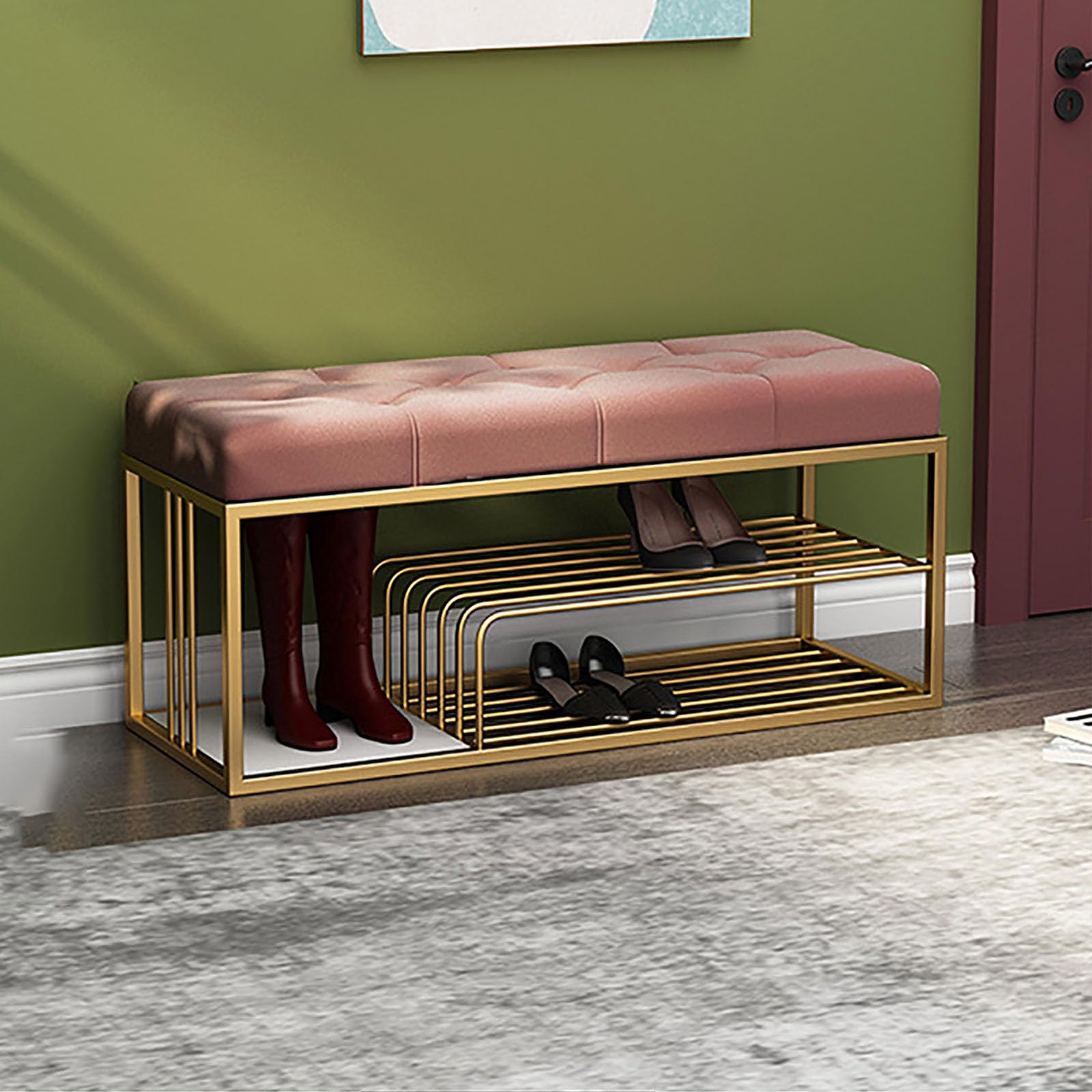 Banc à chaussures rembourré multifonction Sto pour entrée et bout de lit