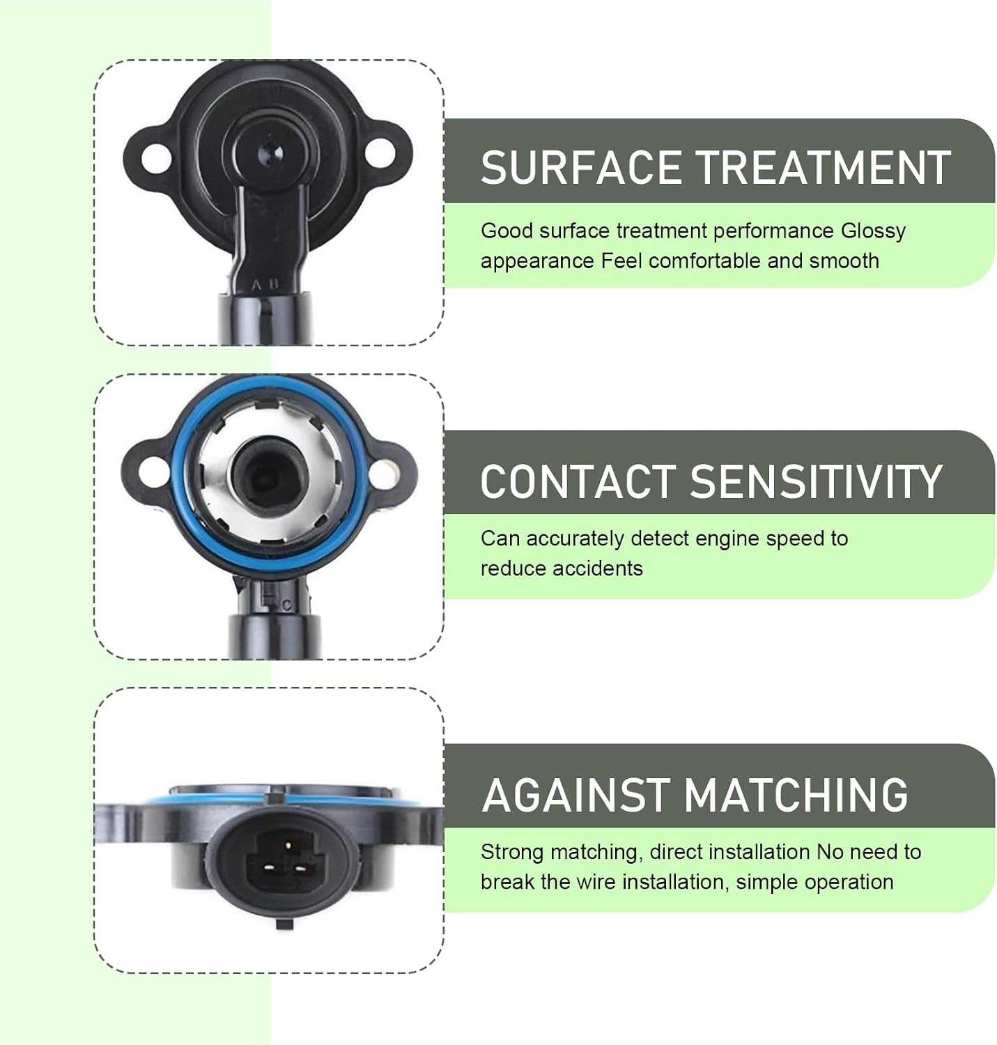 Pack-2 Car Idle Speed Control Valve Sensor + Throttle Position Sensor Kit, Standard Replacement 17113625 17113598, Compatible with GM Buick Cadillac Chevrolet Pontiac (Silver & Black)