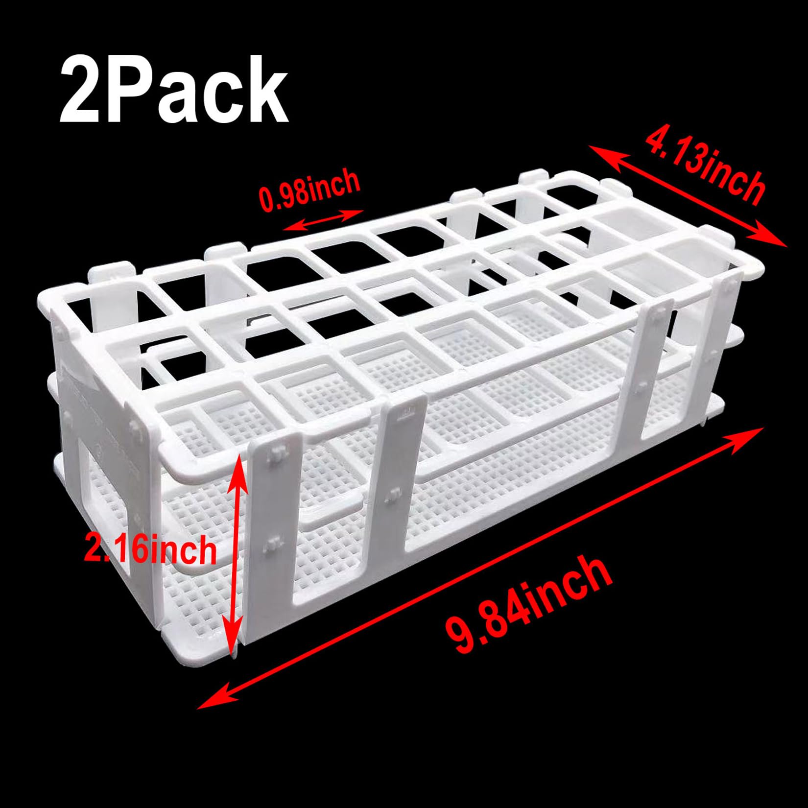 Jonlab Test Tube Rack Snapklik.com : Luckkyme Plastic Test Tube Rack 2 Pack 24 Holes Lab Test ...