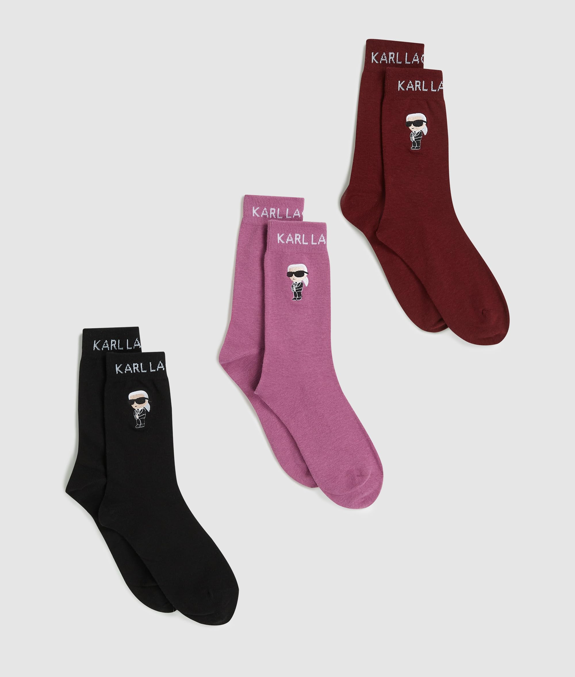 Image secondaire de Lot de 3 paires de chaussettes Karl Lagerfeld Ikon - Multicolore 39-42