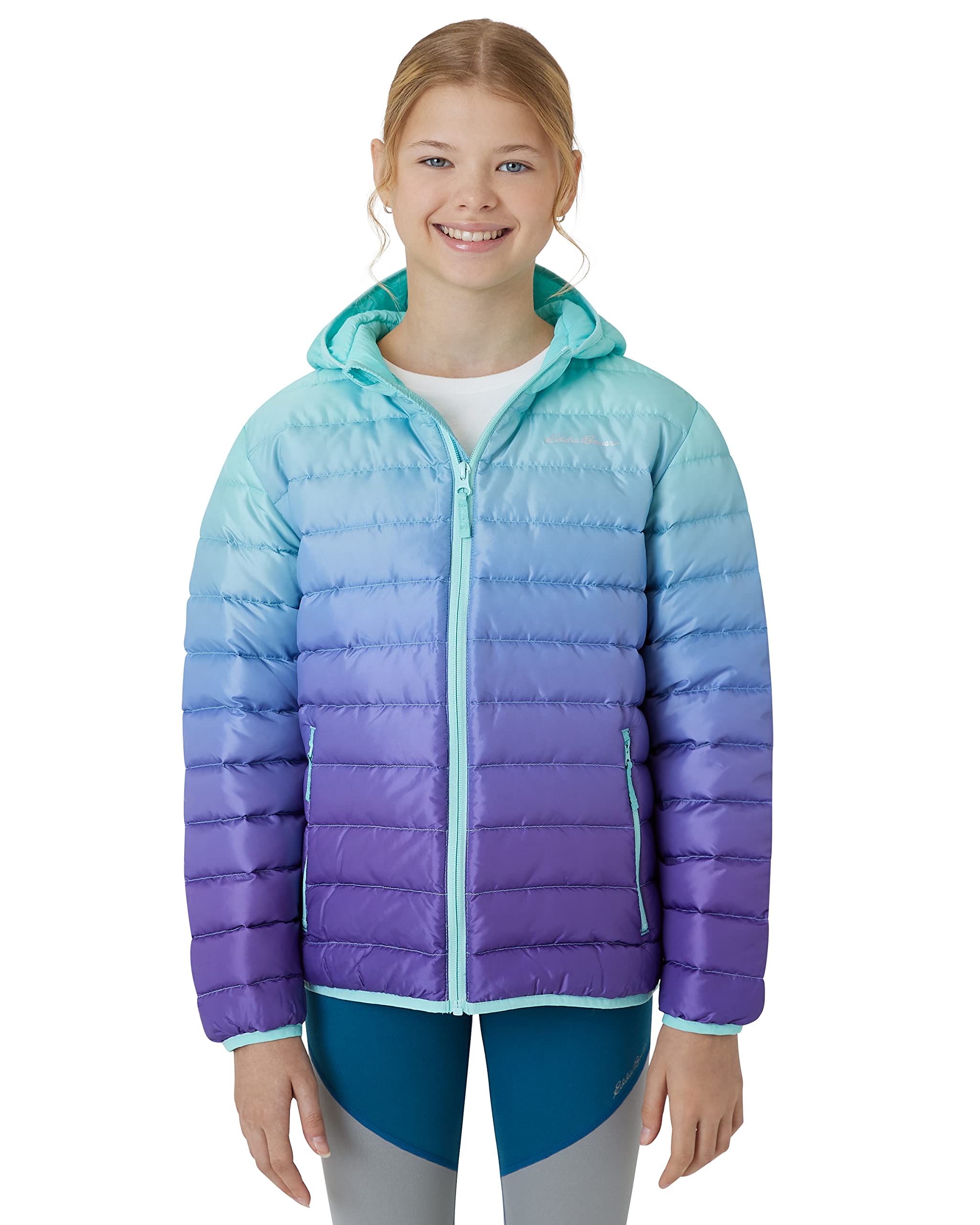 Eddie Bauer Girls' Jacket - CirrusLite Weather Resistant Down Coat for Girls - Insulated Quilted Bubble Puffer (3-20), Size