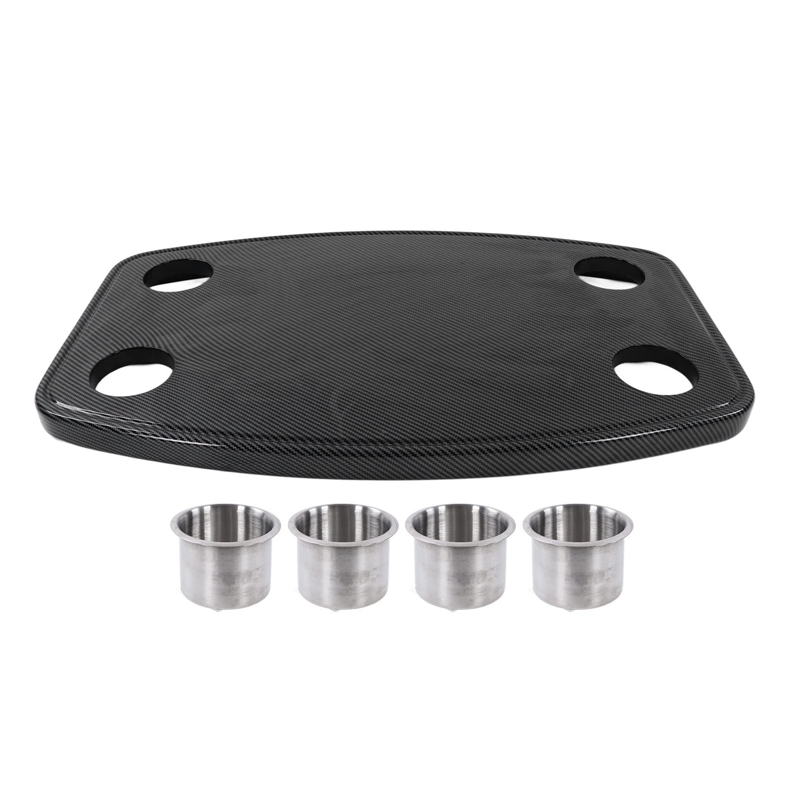 Tavoli Marini Per Barche Tavolo Per Barca Piano In Legno Acciaio Inossidabile Rv Tavolo Rimovibile Stile Fibra Di Carbonio 600X380X30Mm Con 4 Portabicchieri Per Yacht
