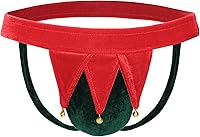 Vista 1 de FreeNFond Gag Gift Chritmas Elf Thong Men G-String M Ropa interior con cascabeles