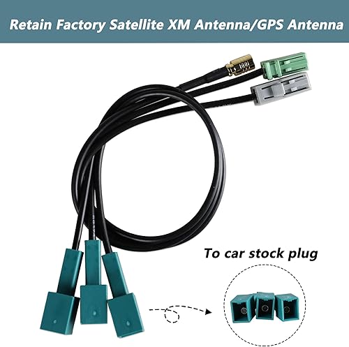 Miniatura 2 de Antena satelital de fábrica de automóviles Antena XM Adaptadores de antena GPS Cable conector para Toyota 2012-2021 al mercado de accesorios Radio