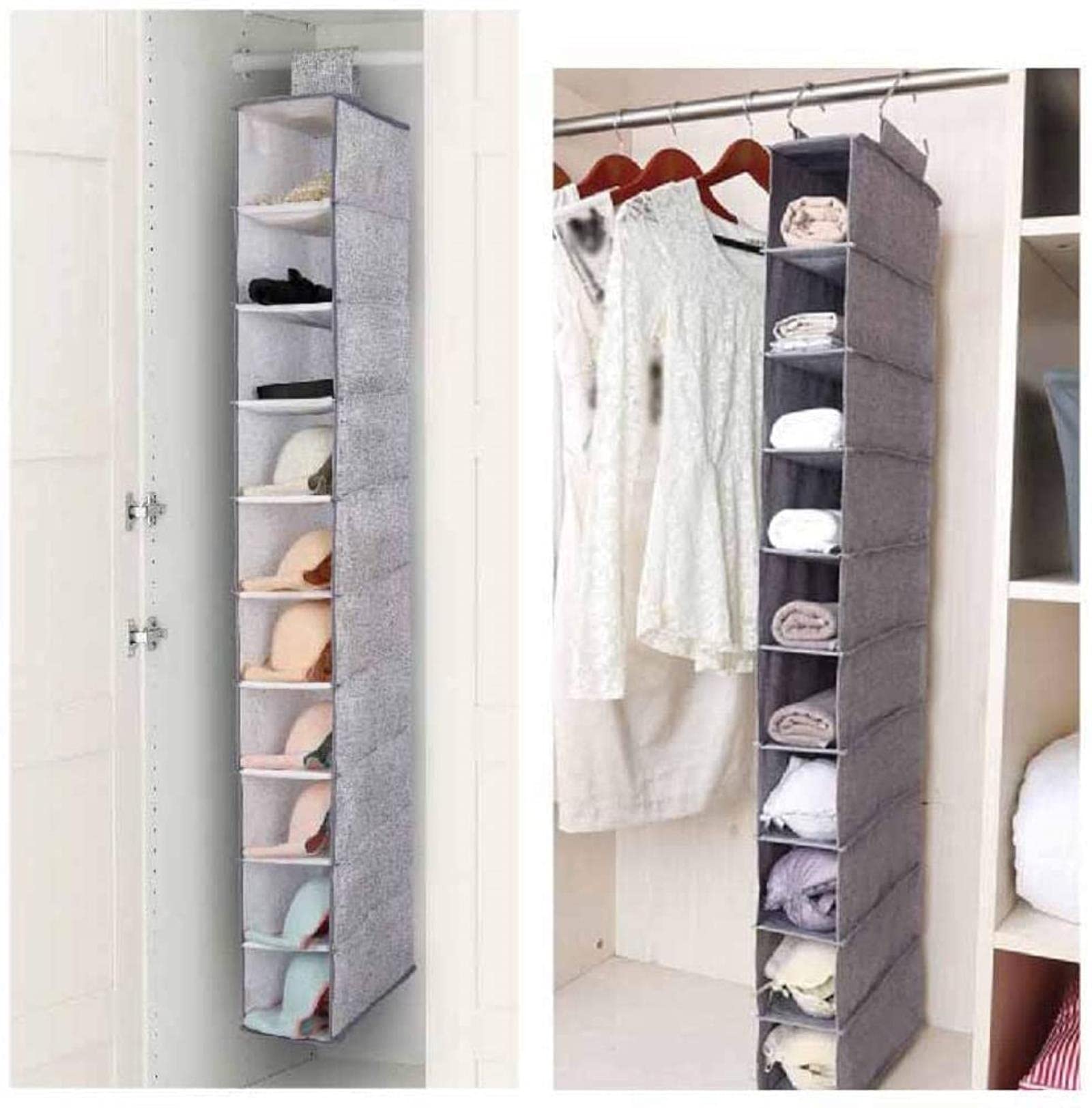 Schoen Ondergoed Opknoping Organizer, 10 Planken Kast Kledingkast Opslag Inklapbare Ruimte Saver Voor Kleding Tassen Diversen Accessoires-EEN