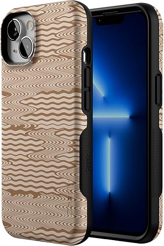 Vista 1037 de Casely Funda para iPhone 13 Compatible con MagSafe Color Splash de medianoche Funda retro abstracta Color de medianoche Splash Abstracto