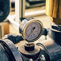 Vista 6 de MEASUREMAN - Medidor de presión hidráulico completamente de acero inoxidable con relleno de glicerina, esfera de 2.5 pulgadas, 0-30 psi/kpa, montaje