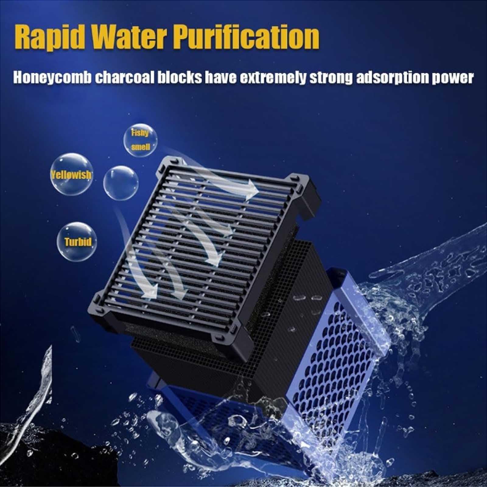 Filtre pour Abreuvoir Pure Cube, Purecube 2.0 - pour Le Nettoyage de Vos abreuvoirs, Cube purificateur d'eau écologique pour Aquarium, Filtre à Charbon Actif pour Le Nettoyage des abreuvoirs (2)