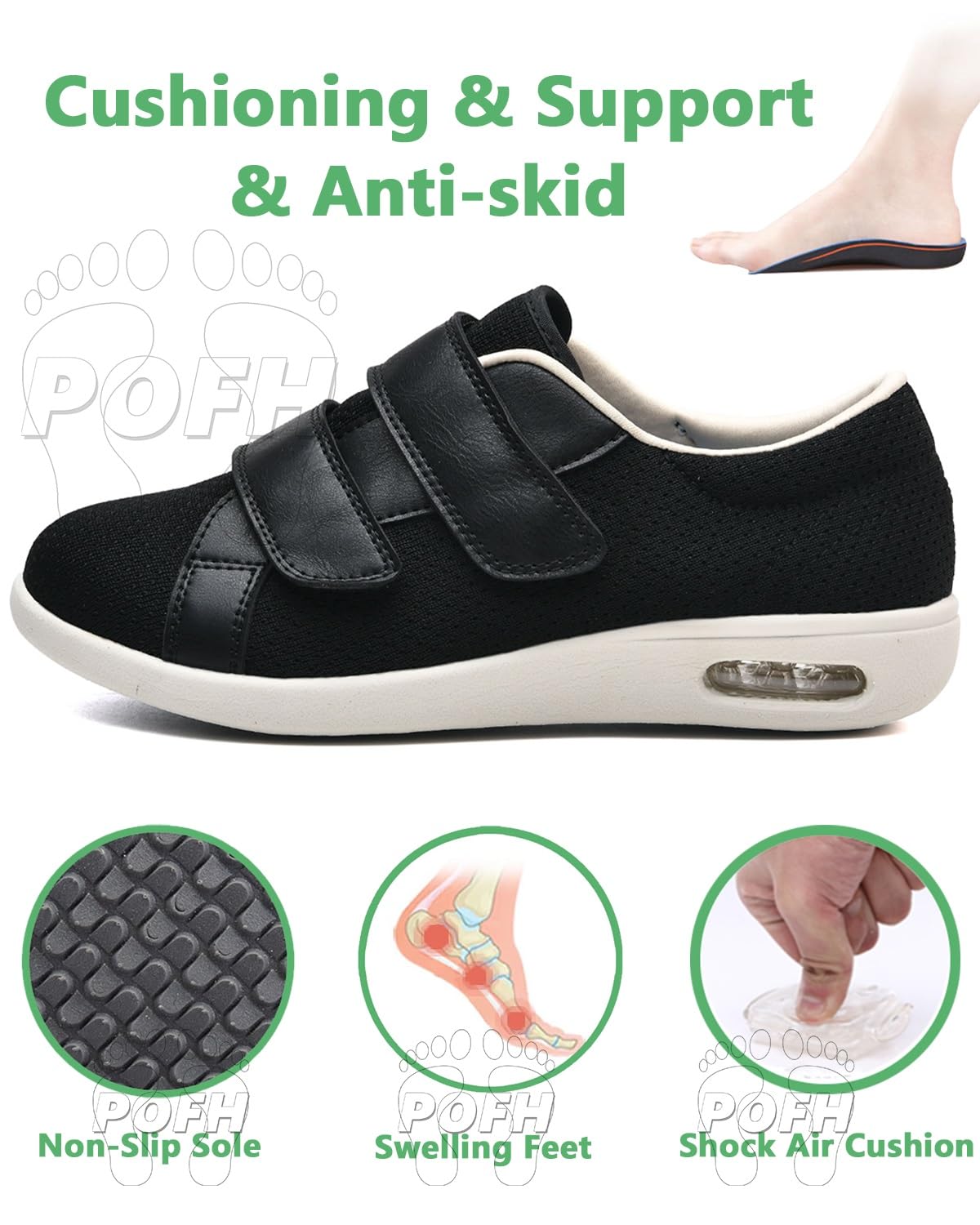 Scarpe per Diabetici da Uomo Donna Scarpe Ortopediche Portatili per Il Tempo Libero Pollice Regolabile Valgo Larghezza Ampia Comfort per Sport Anziani Escursionismo