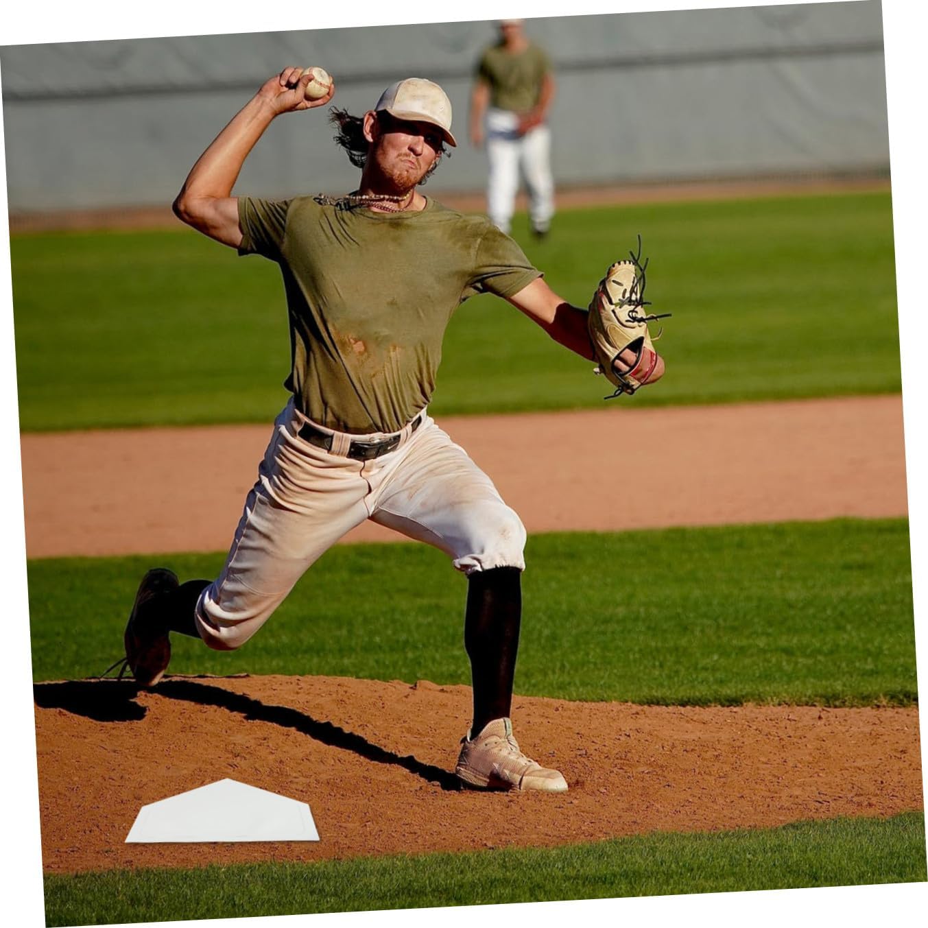 5pcs Rubber Baseball Softball Home Plate Set Throw Down Bases for Practice for Backyard Games and Sports Training Activities