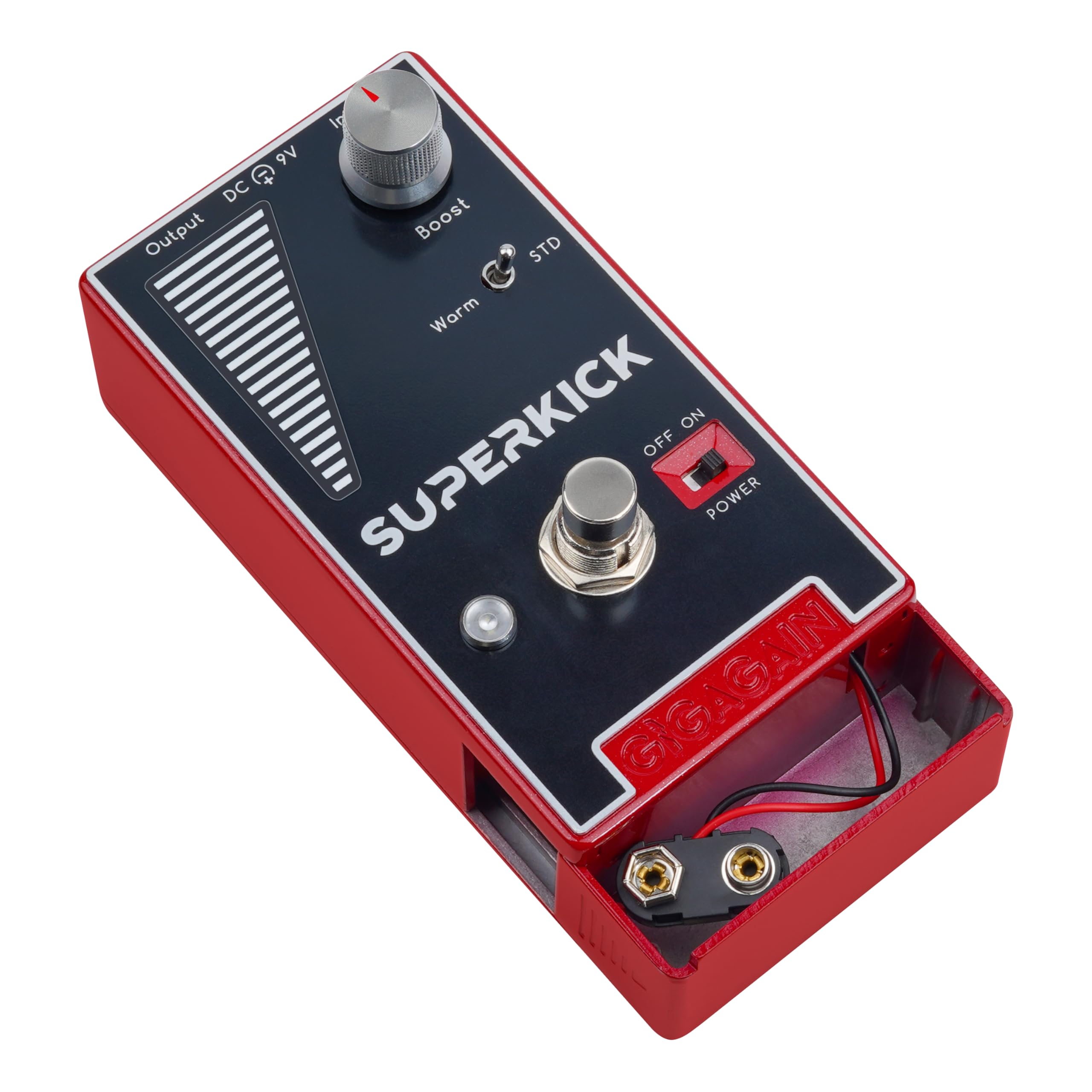 GP01 Superkick Booster gitarowy – Clean Boost & Overdrive, przezroczysty dźwięk, dynamiczna reakcja, True Bypass, kompaktowy metalowy do gitary elektrycznej