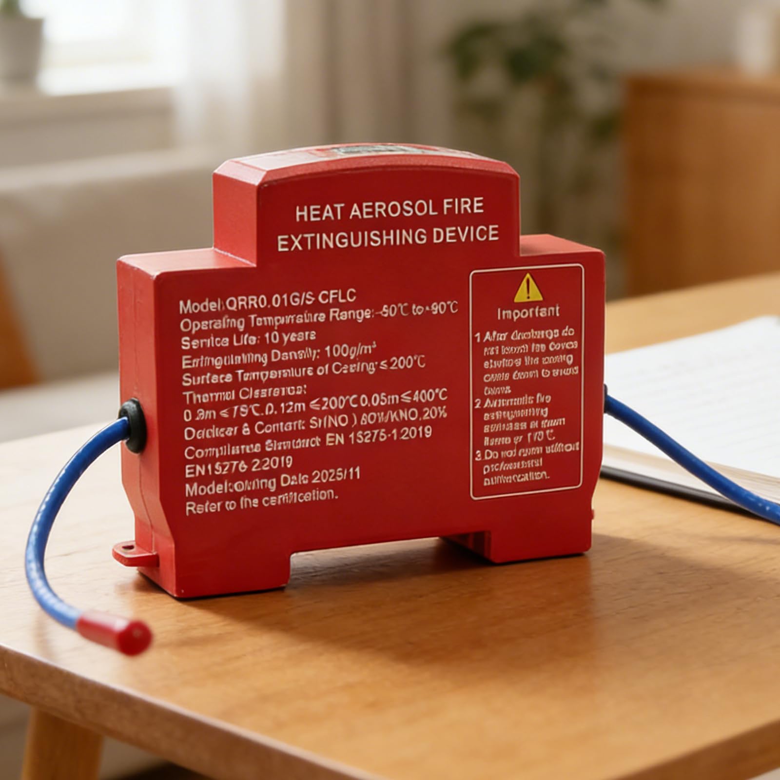 Dispositivo automático de extinción de incendios, extintor de incendios activado térmicamente para paneles eléctricos y salas de máquinas, ideal para almacenamiento de energía, 1 unidad