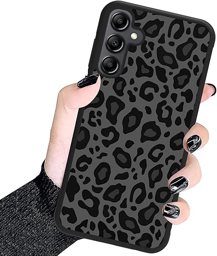 Miniatura 7 de KANGHAR Funda compatible con Galaxy A14 5G, diseño de leopardo negro, textura de neumático antideslizante, a prueba de golpes, funda protectora de