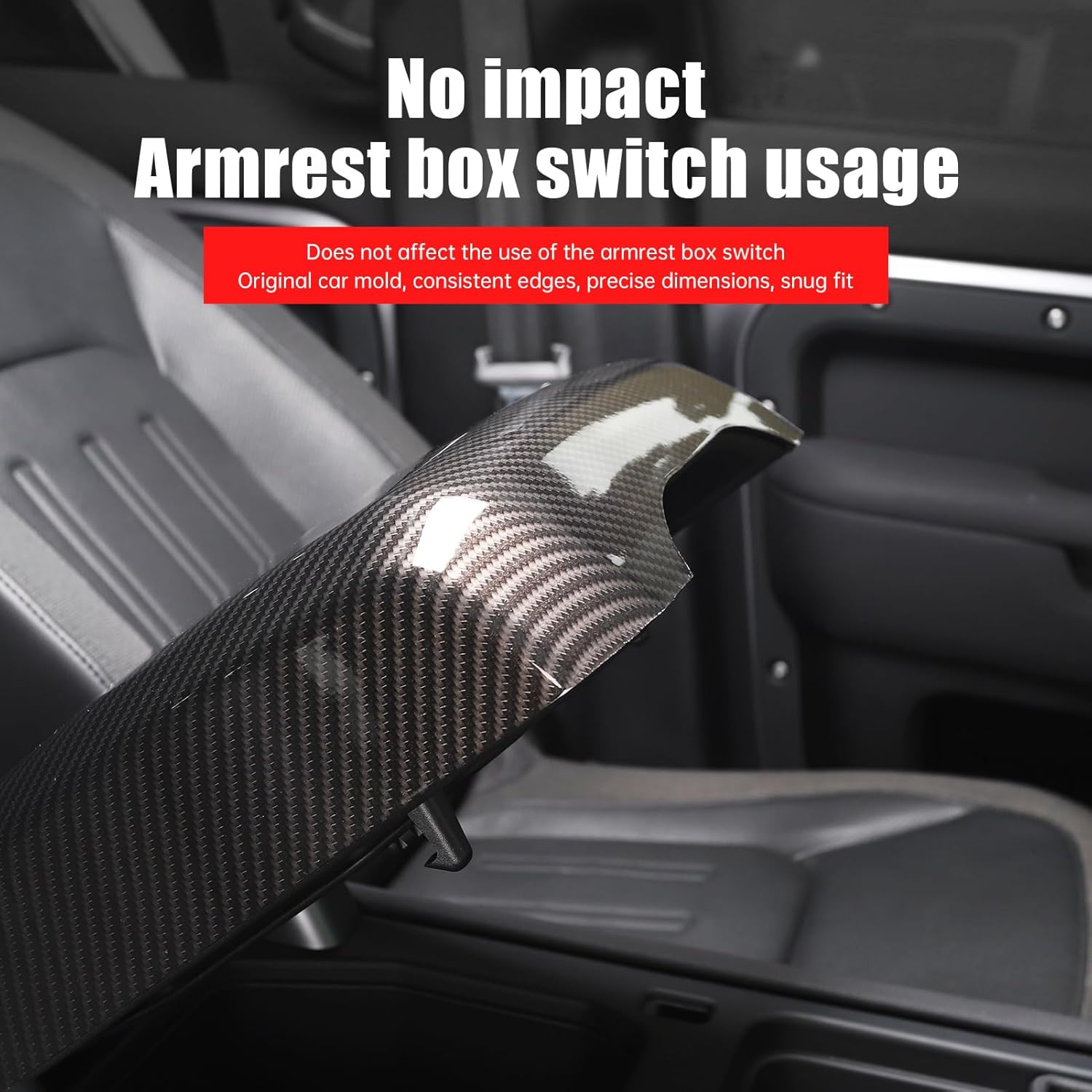 Central armrest box protective cover suitable for 2020-2025 2026 Land Rover Defender 90 110 130 center console riser pad internal storage box protective cover decorative cover modification accessories