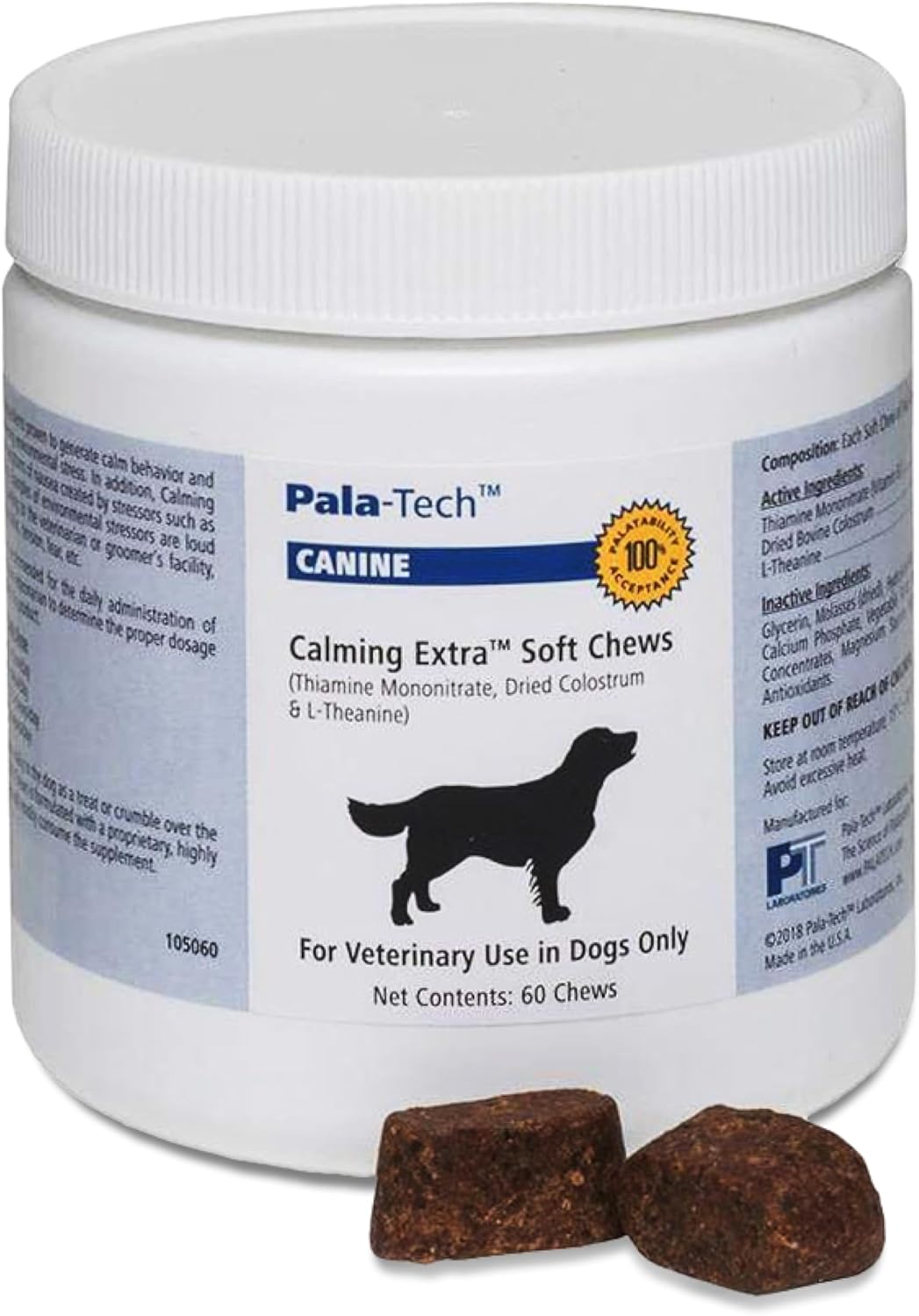 Pala-Tech Dog Calming Chews: Anxiety Relief Treats, 60 Count Pala-Tech Dog Calming Chews: Anxiety Relief Treats, 60 Count