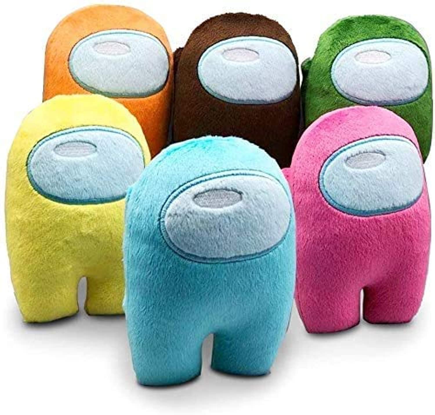 Astronaut Among Us Plush Doll Soft Pillow Stuffed Plush for Game Fans Crewmate (multi-color A, 6pcs 10cm)