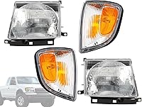 Vista 24 de Auto Parts Avenue Reemplazo de faro para 2000 2001 2002 2003 2004 Tundra (solo modelo de doble cabina) 2001 2002 2003 2004 Sequoia par lado derecho