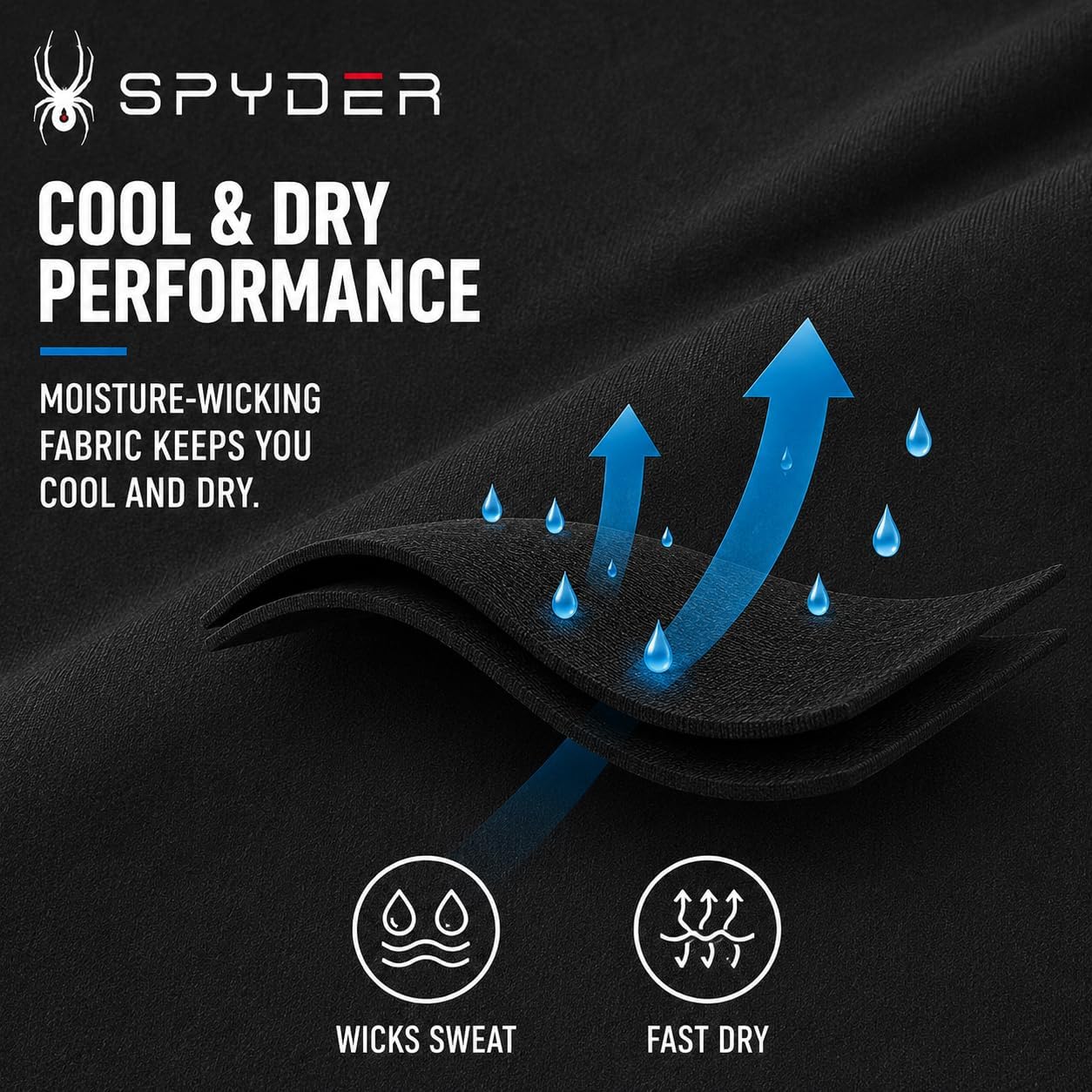 Spyder Mens T-Shirts - Cotton Blend Short Sleeve Crewneck Graphic Tees image 3