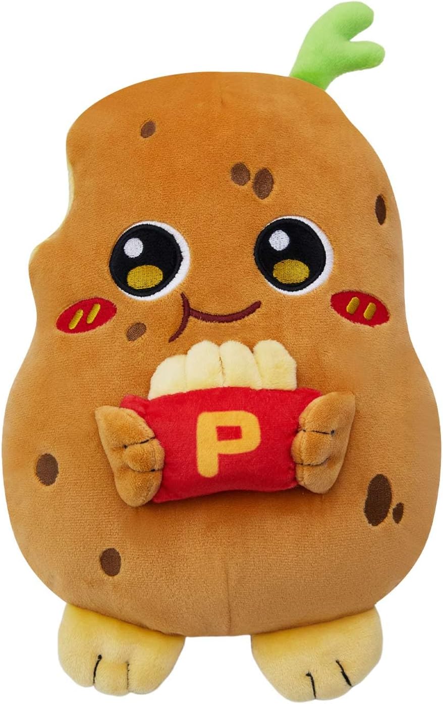 12-Inch Kawaii Potato Plush with French Fries Potato Stuffed Animal Soft Plush Food Toys for Kids Birthday Gifts