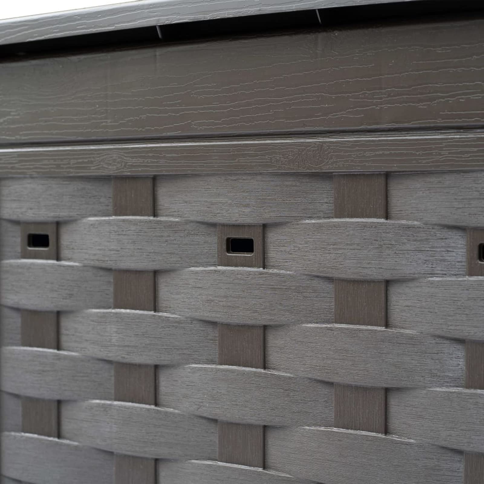 Compostiera Giardino Marrone 60x60x83 cm 300 L Rattan Plastica,Compostiera da Giardino,Compostiera Domestica