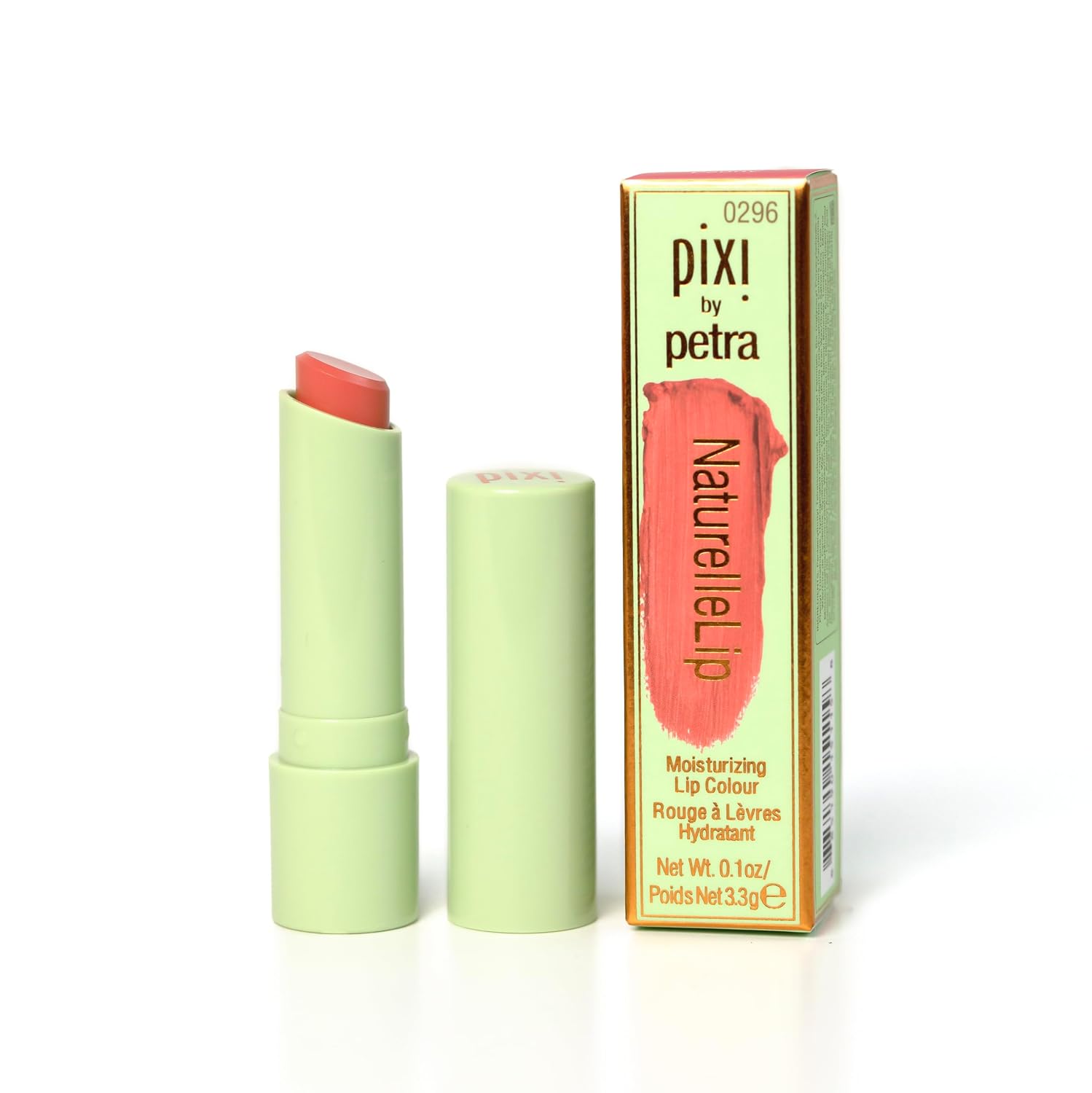 Pixi NaturelleLip | Hydrating Demi-Matte Lipstick with Sunflower Oil, Jojoba & Vitamin E | Natural Finish & Comfortable All-day Wear | Poppy | 0.1 oz/3.4 g
